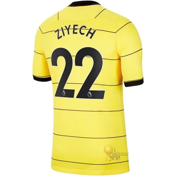Calcio Maglie NO.22 Ziyech Away Maglia Chelsea 2021 2022 Giallo