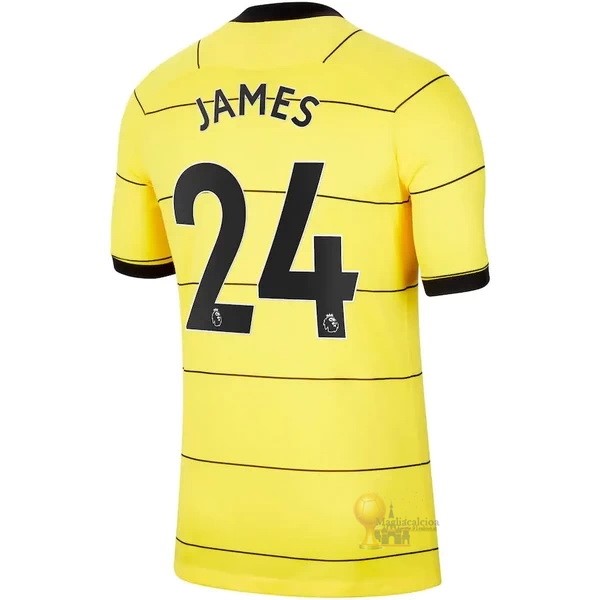 Calcio Maglie NO.24 James Away Maglia Chelsea 2021 2022 Giallo