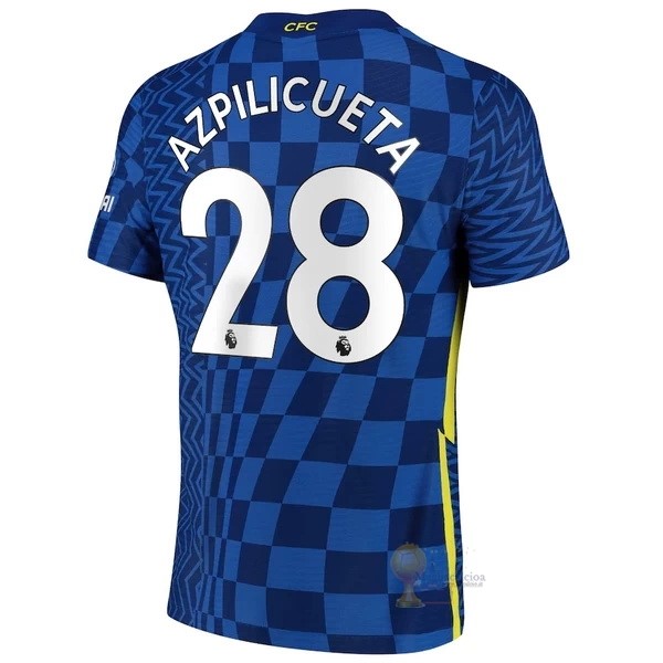 Calcio Maglie NO.28 Azpilicueta Home Maglia Chelsea 2021 2022 Blu