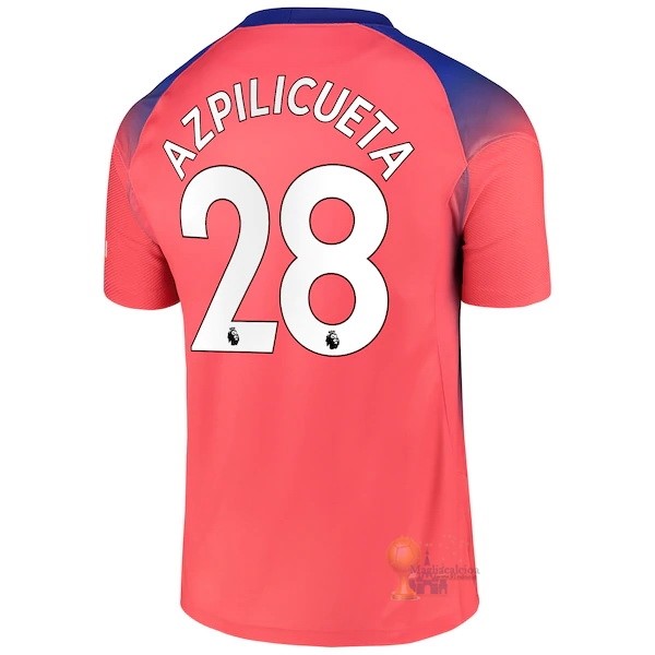 Calcio Maglie NO.28 Azpilicueta Terza Maglia Chelsea 2020 2021 Arancione