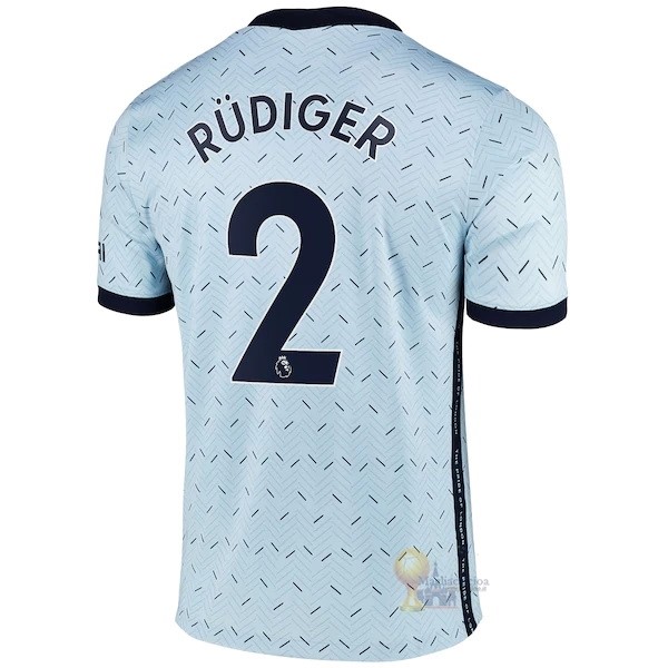 Calcio Maglie NO.2 Rudiger Away Maglia Chelsea 2020 2021 Blu