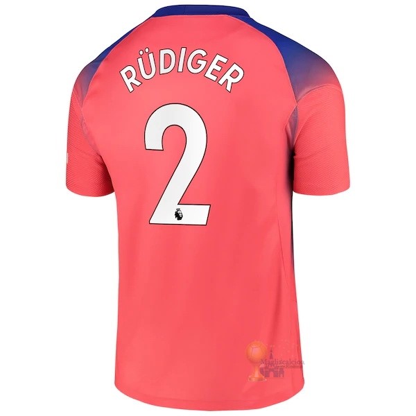 Calcio Maglie NO.2 Rudiger Terza Maglia Chelsea 2020 2021 Arancione