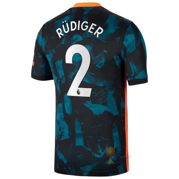 Calcio Maglie NO.2 Rudiger Terza Maglia Chelsea 2021 2022 Verde