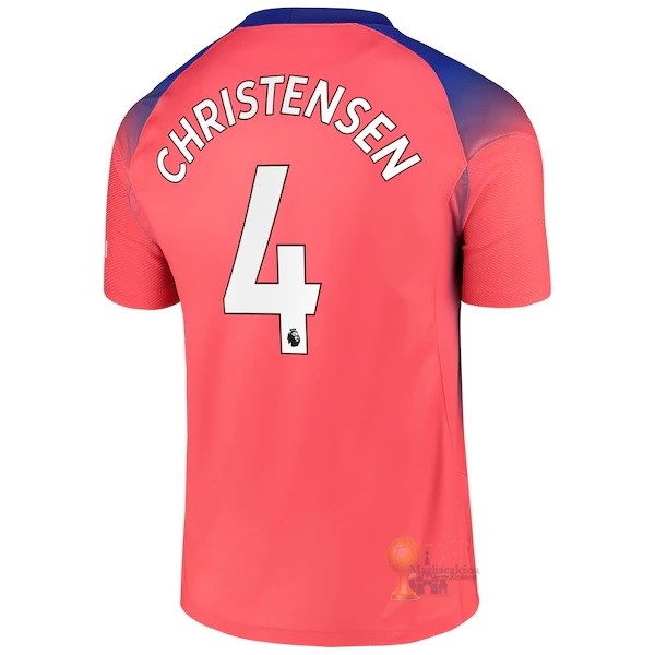 Calcio Maglie NO.4 Christensen Terza Maglia Chelsea 2020 2021 Arancione