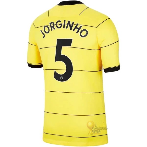 Calcio Maglie NO.5 Jorginho Away Maglia Chelsea 2021 2022 Giallo