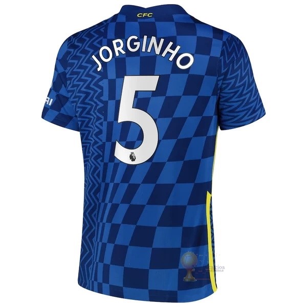 Calcio Maglie NO.5 Jorginho Home Maglia Chelsea 2021 2022 Blu