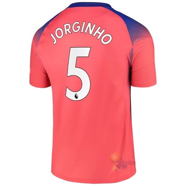 Calcio Maglie NO.5 Jorginho Terza Maglia Chelsea 2020 2021 Arancione