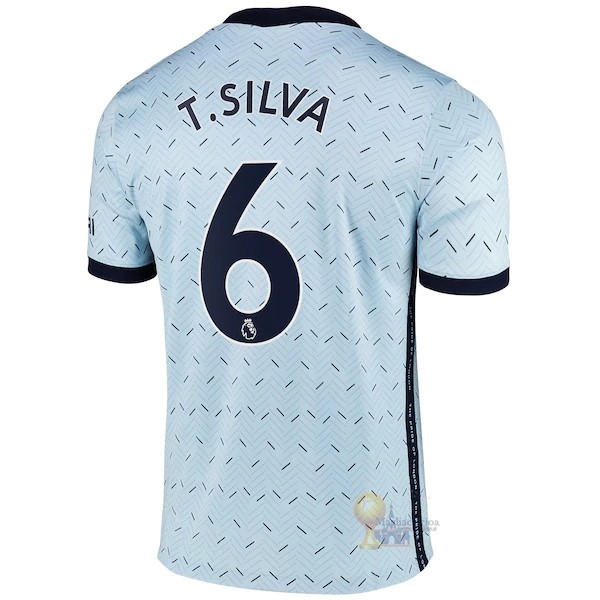 Calcio Maglie NO.6 T. Silva Away Maglia Chelsea 2020 2021 Blu