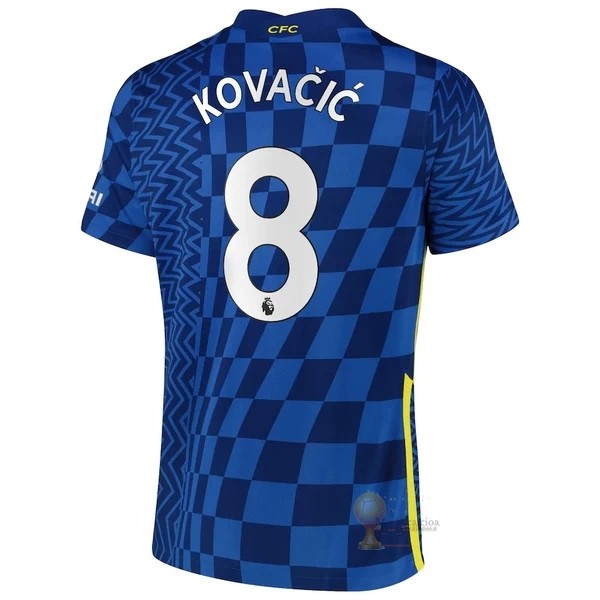 Calcio Maglie NO.8 Kovačić Home Maglia Chelsea 2021 2022 Blu