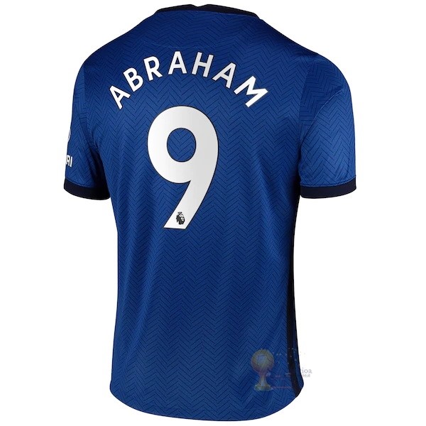 Calcio Maglie NO.9 Abraham Home Maglia Chelsea 2020 2021 Blu