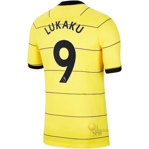 Calcio Maglie NO.9 Lukaku Away Maglia Chelsea 2021 2022 Giallo