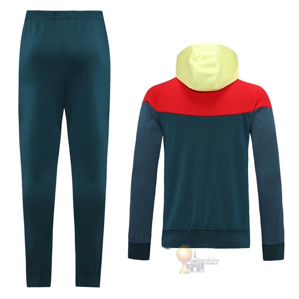 Calcio Maglie Chaqueta Con Capucha Club América 2020 2021 Rosso Blu
