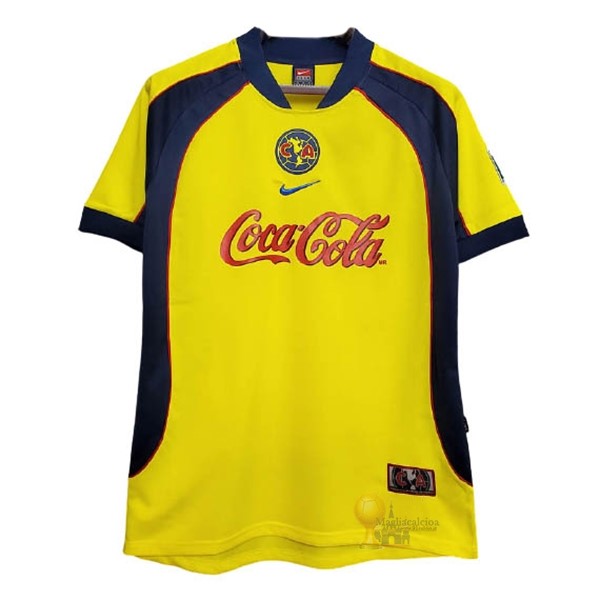 Calcio Maglie Casa Camiseta América Retro 2001 2002 Giallo