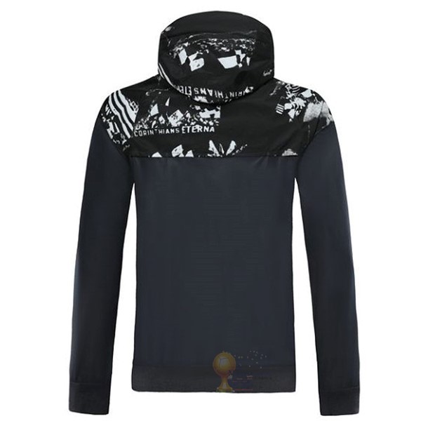Calcio Maglie Giacca a vento Corointhians Paulista 2019 2020 Nero Grigio