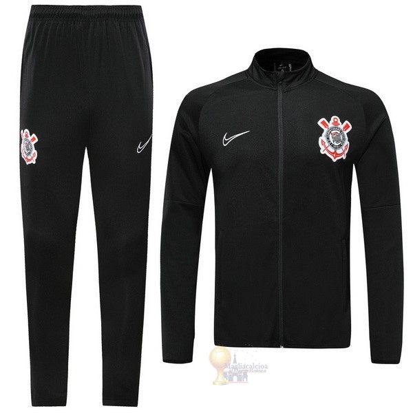 Calcio Maglie Tuta Presentazione Corointhians Paulista 2019 2020 Nero