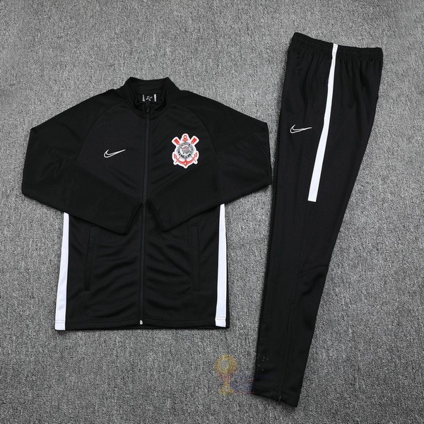 Calcio Maglie Tuta Presentazione Corointhians Paulista 2019 2020 Nero