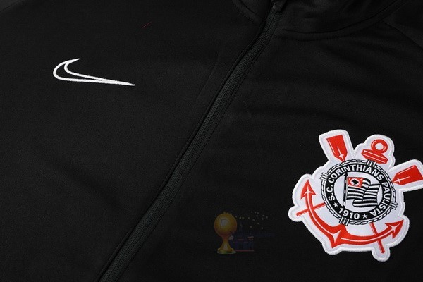 Calcio Maglie Tuta Presentazione Corointhians Paulista 2019 2020 Nero