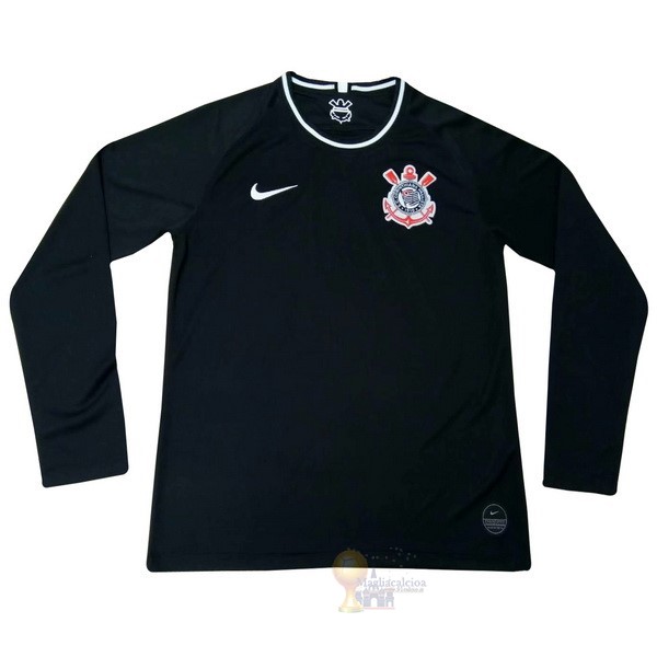 Calcio Maglie Away Maglia Manica lunga Corointhians Paulista 2019 2020 Nero