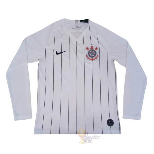 Calcio Maglie Home Manica lunga Corointhians Paulista 2019 2020 Bianco