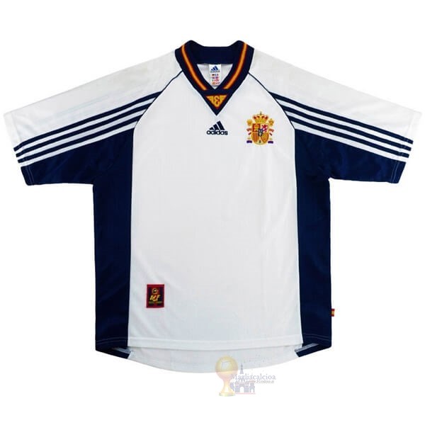 Calcio Maglie Away Maglia Spagna Retro 1998 Bianco