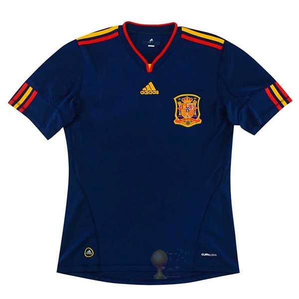 Calcio Maglie Away Maglia Spagna Retro 2010 Blu