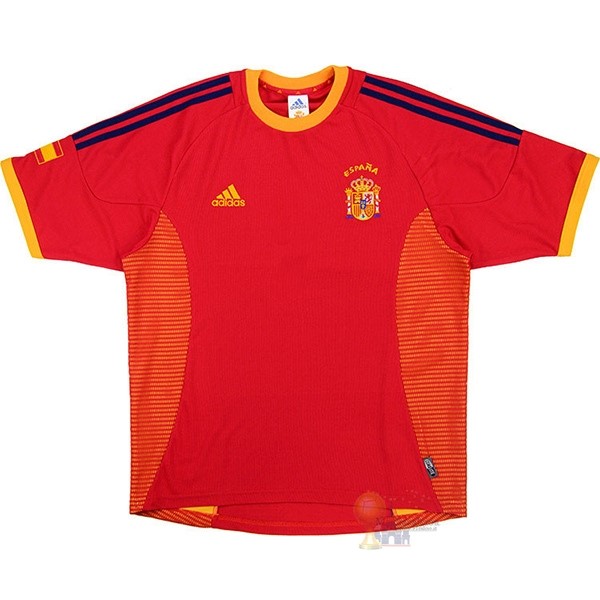 Calcio Maglie Home Maglia Spagna Stile rétro 2002 2004 Rosso
