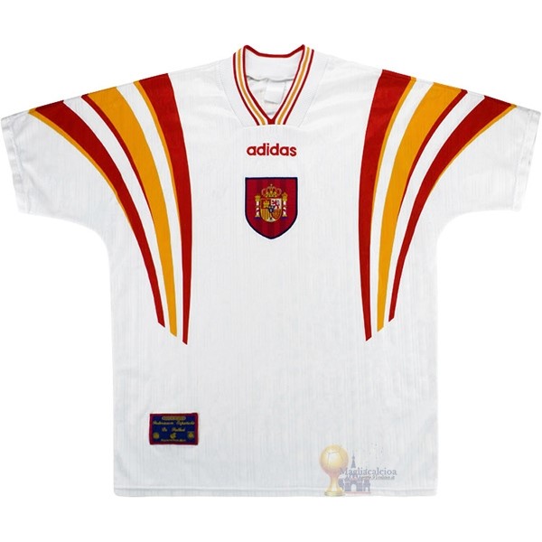 Calcio Maglie Terza Maglia Spagna Stile rétro 1996 Bianco