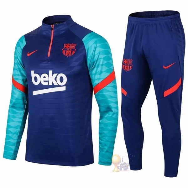 Calcio Maglie Giacca Barcellona 2020 2021 Blu Verde Rosso