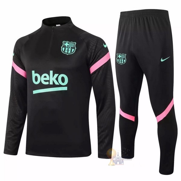 Calcio Maglie Giacca Barcellona 2020 2021 Nero Rosa
