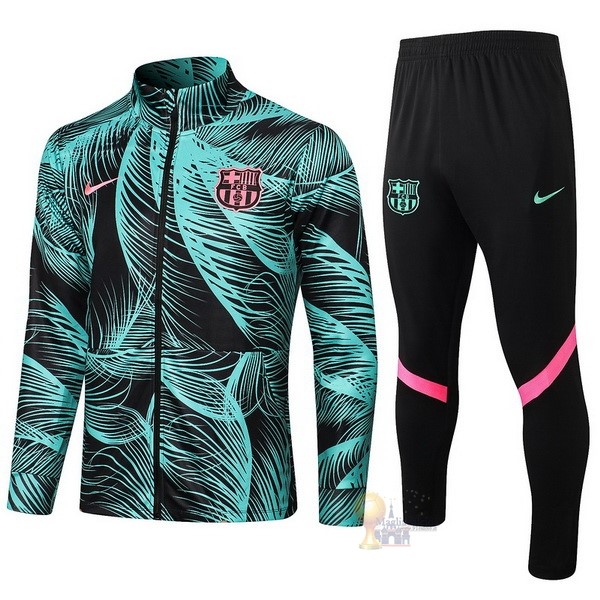 Calcio Maglie Giacca Barcellona 2021 2022 Verde Nero
