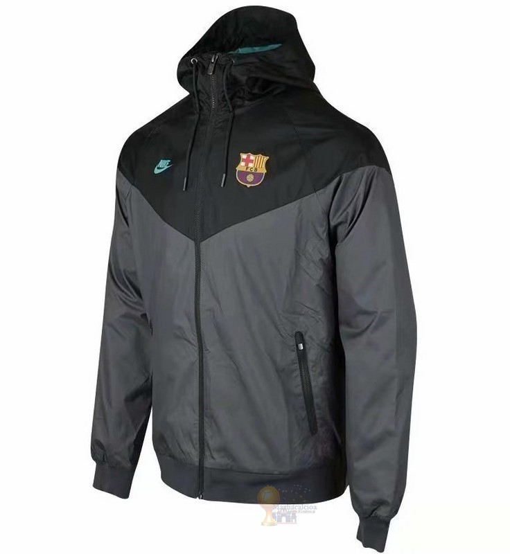 Calcio Maglie Giacca a vento Barcellona 2019 2020 Grigio Nero