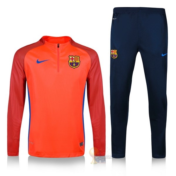 Calcio Maglie Tuta Presentazione Barcellona 2019 2020 Arancione Nero