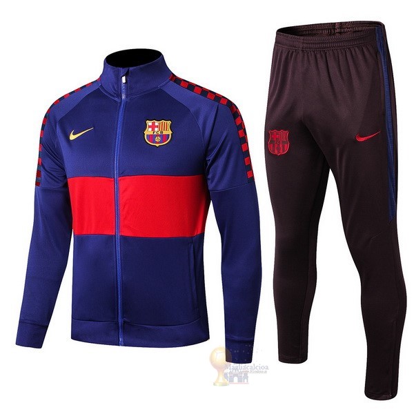 Calcio Maglie Tuta Presentazione Barcellona 2019 2020 Blu Marrone