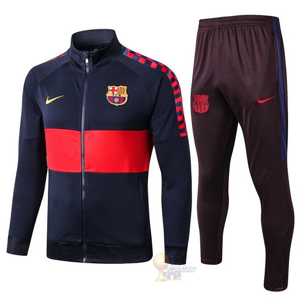 Calcio Maglie Tuta Presentazione Barcellona 2019 2020 Blu Navy Marrone