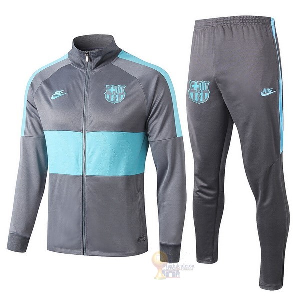 Calcio Maglie Tuta Presentazione Barcellona 2019 2020 Grigio Luce Verde