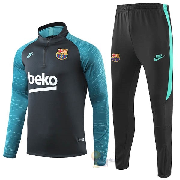 Calcio Maglie Tuta Presentazione Barcellona 2019 2020 Nero Bianco Verde
