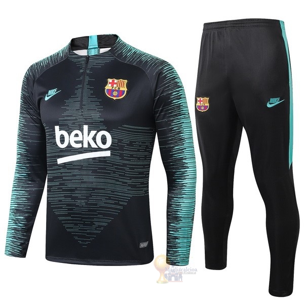 Calcio Maglie Tuta Presentazione Barcellona 2019 2020 Nero Verde Bianco