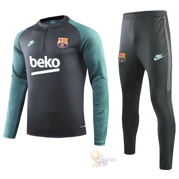 Calcio Maglie Tuta Presentazione Barcellona 2019 2020 Nero Verde Grigio