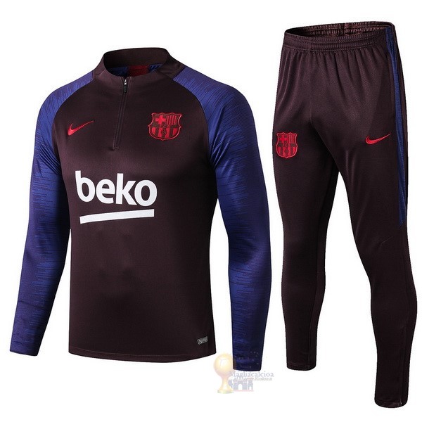 Calcio Maglie Tuta Presentazione Barcellona 2019 2020 Rosso Navy Purpureo