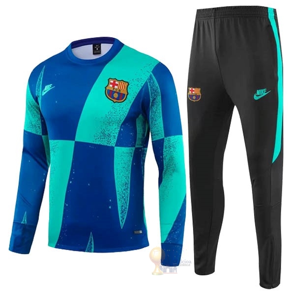 Calcio Maglie Tuta Presentazione Barcellona 2019 2020 Verde Nero Blu