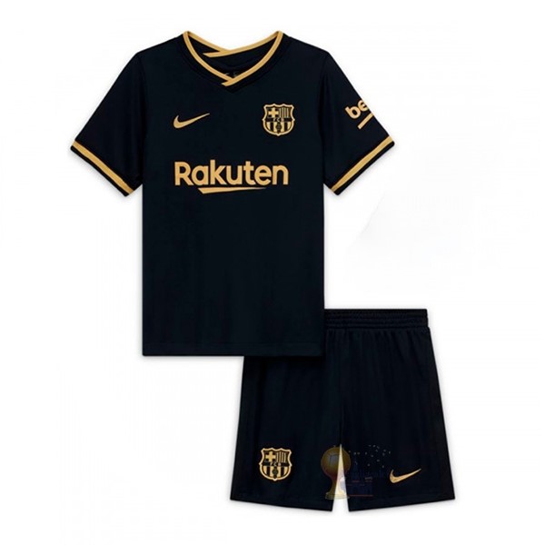 Calcio Maglie Away Conjunto De Bambino Barcellona 2020 2021 Nero