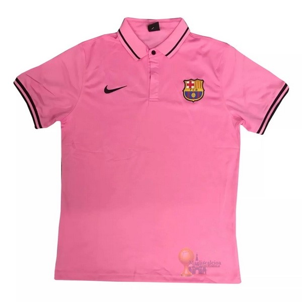 Calcio Maglie Polo Barcellona 2020 2021 Rosa Nero