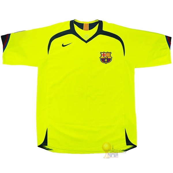 Calcio Maglie Away Maglia Barcellona Stile rétro 2005 2006 Giallo