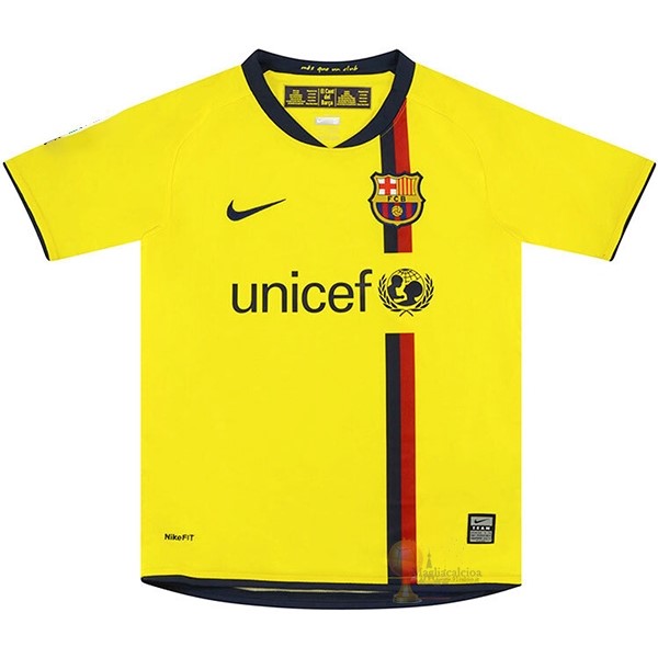 Calcio Maglie Away Maglia Barcellona Stile rétro 2008 2009 Giallo