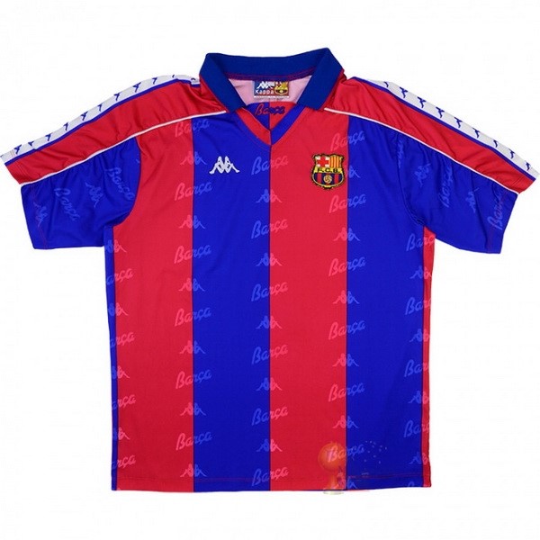 Calcio Maglie Casa Camiseta Barcellona Retro 1992 1995 Blu Rosso