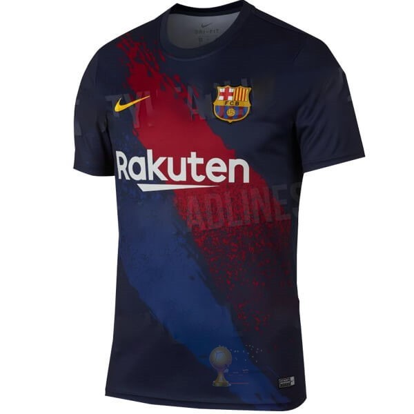 Calcio Maglie Formazione Barcellona 2019 2020 Nero Rosso