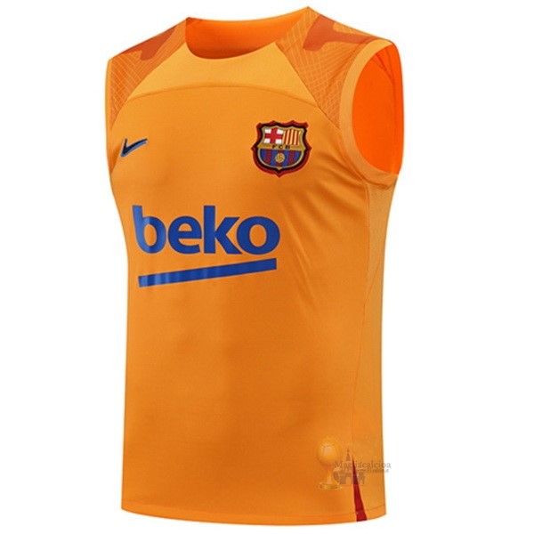 Calcio Maglie Formazione Senza Maniche Barcellona 2022 2023 I Arancione