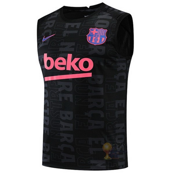 Calcio Maglie Formazione Senza Maniche Barcellona 2022 2023 Nero Purpureo