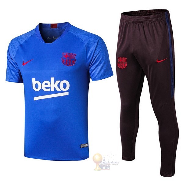 Calcio Maglie Formazione Set Completo Barcellona 2019 2020 Blu Marrone