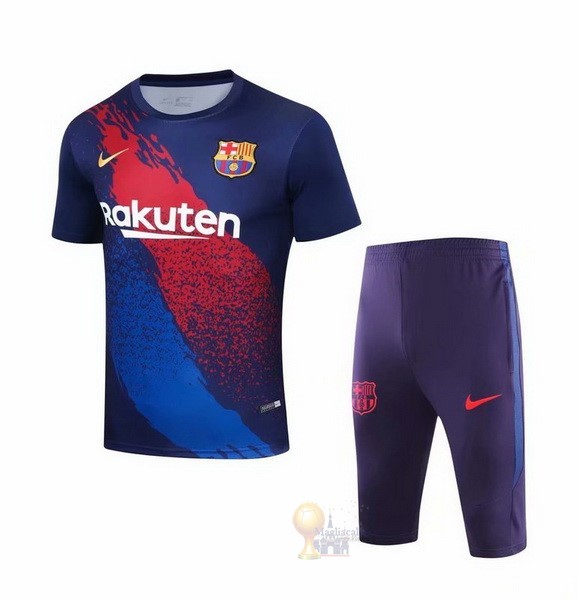 Calcio Maglie Formazione Set Completo Barcellona 2019 2020 Blu Navy Rosso